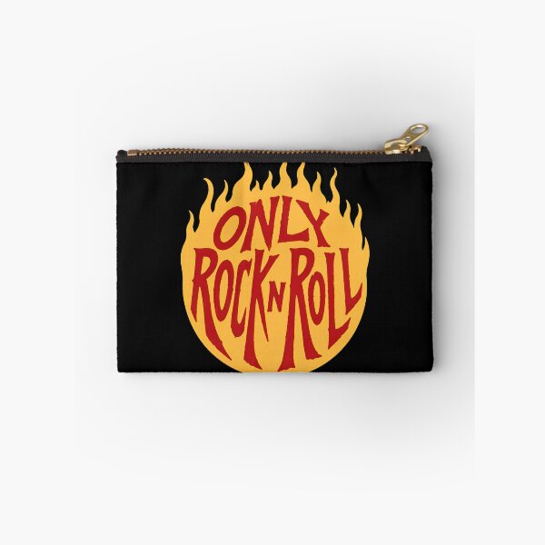 Item preview, Only Rock'N'Roll Flames Typographic -50 designed and sold by CuteBots.