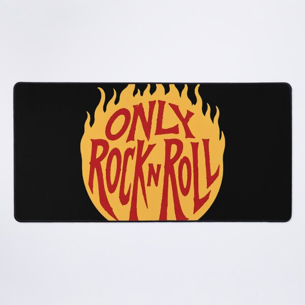 Item preview, Only Rock'N'Roll Flames Typographic -50 designed and sold by CuteBots.