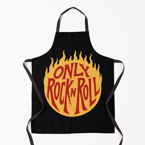 Item preview, Only Rock'N'Roll Flames Typographic -50 designed and sold by CuteBots.