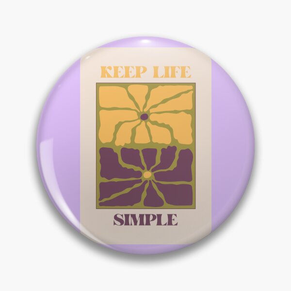 Item preview, Keep Life Simple Retro Floral Art designed and sold by chatzous.