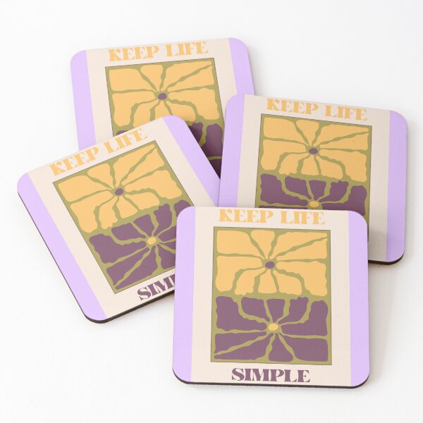 Item preview, Keep Life Simple Retro Floral Art designed and sold by chatzous.
