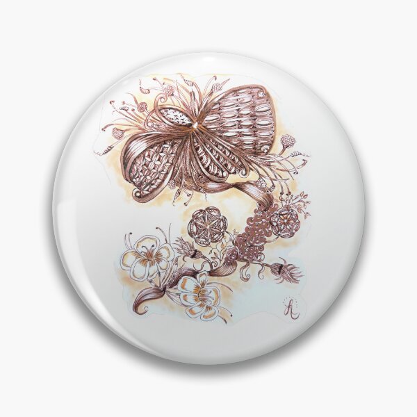 Item preview, Zentangle Botanical Bloom designed and sold by LorieFossaArt.