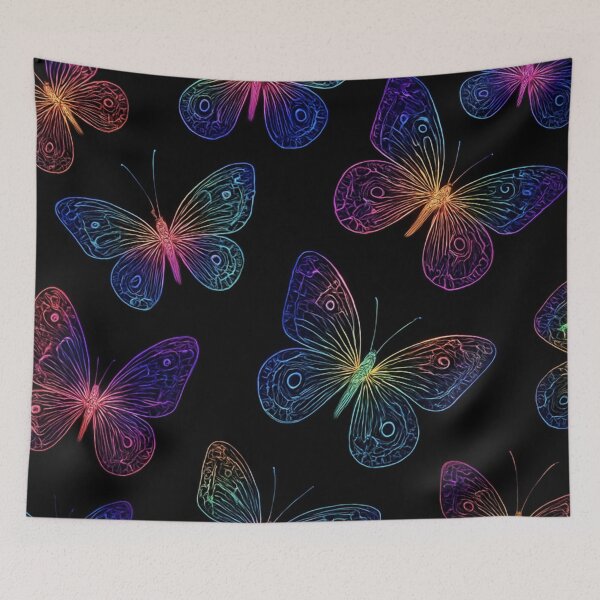 Item preview, Butterflies on a black background designed and sold by Thecountess0o0.