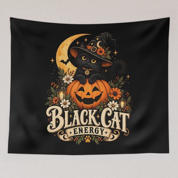 Item preview, Witchy Black Cat Halloween Energy designed and sold by 4lmyr.