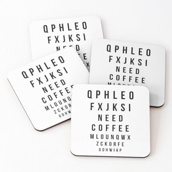 Item preview, Need coffee eye test coffee lover art designed and sold by QuillPrints.