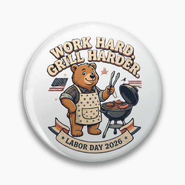 Item preview, Work Hard. Grill Harder. – Funny Labor Day BBQ Shirt designed and sold by HoMya.