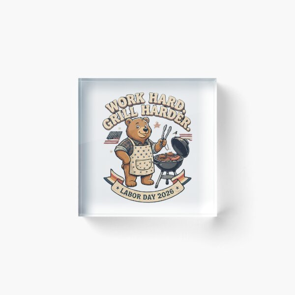 Item preview, Work Hard. Grill Harder. – Funny Labor Day BBQ Shirt designed and sold by HoMya.