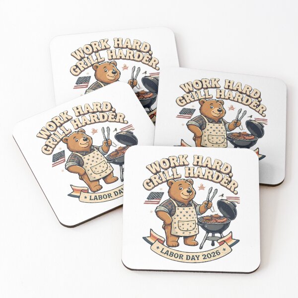 Item preview, Work Hard. Grill Harder. – Funny Labor Day BBQ Shirt designed and sold by HoMya.