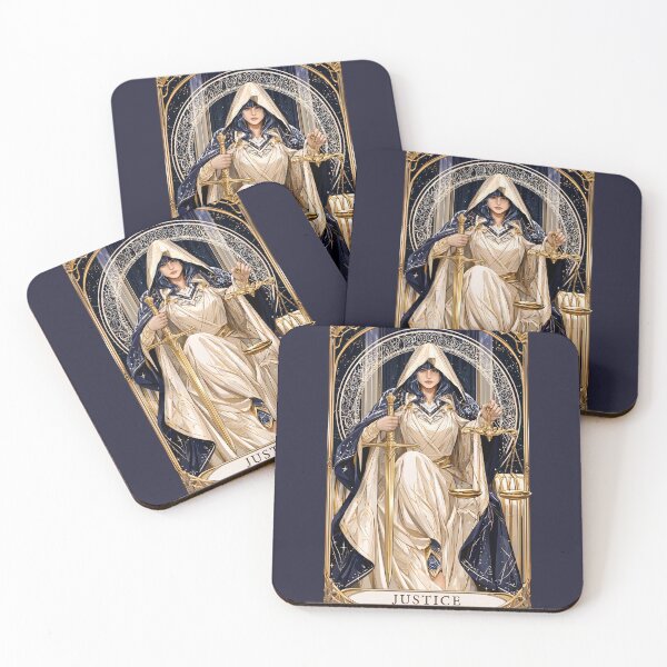 Item preview, Justice Tarot Card | Gothic Occult Spiritual Art designed and sold by MythicMood.