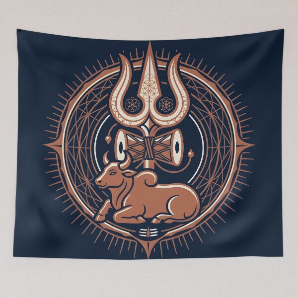 Artikelvorschau, Shiva Nandi Heilige Geometrie Kunst entworfen und verkauft von hutofdesigns.