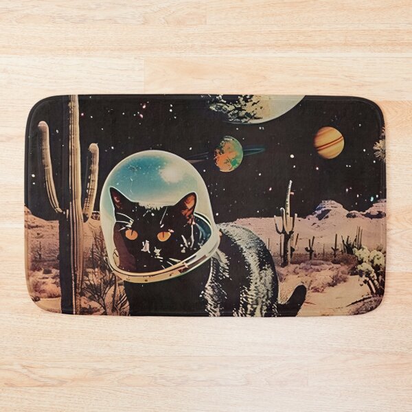 Item preview, Retro Space Desert Cosmic Cat Explorer designed and sold by AbernathyZella.