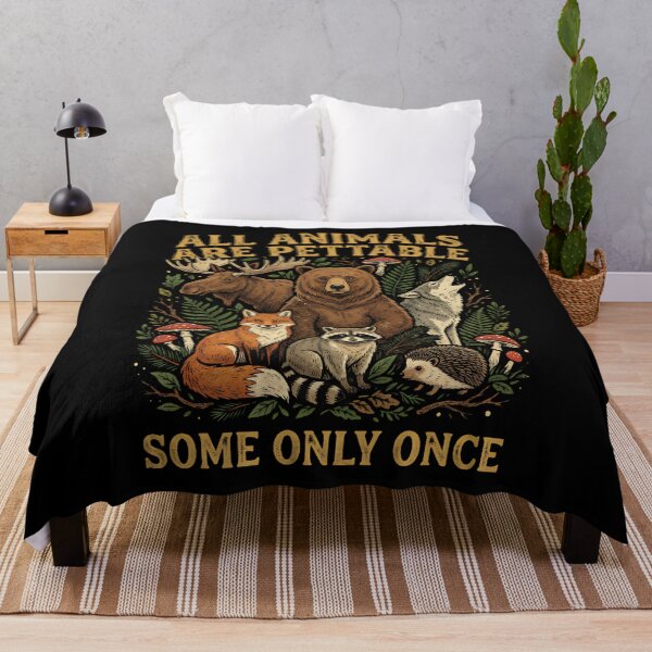 Item preview, All Animals Are Pettable Some Only Once - Funny Wildlife Camping Design designed and sold by w66aboo.