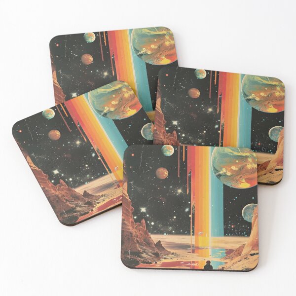 Item preview, Retro Space Adventure Surreal Cosmic Landscape designed and sold by AbernathyZella.