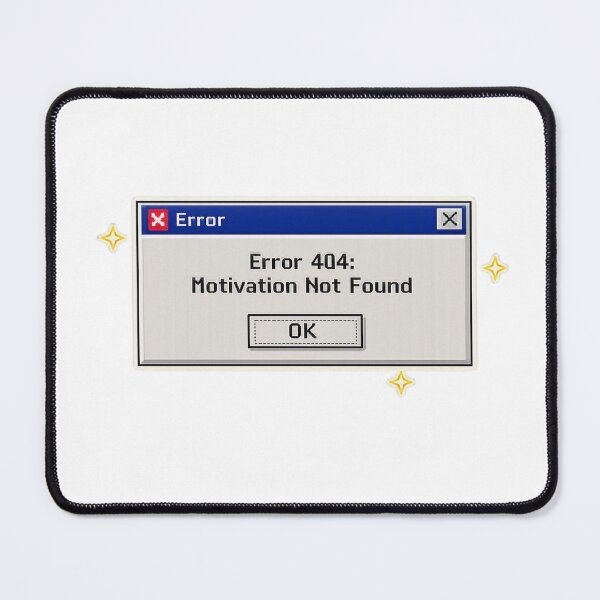 Item preview, Error 404 Motivation Not Found Retro Computer Mental Health designed and sold by Timeless Junction.
