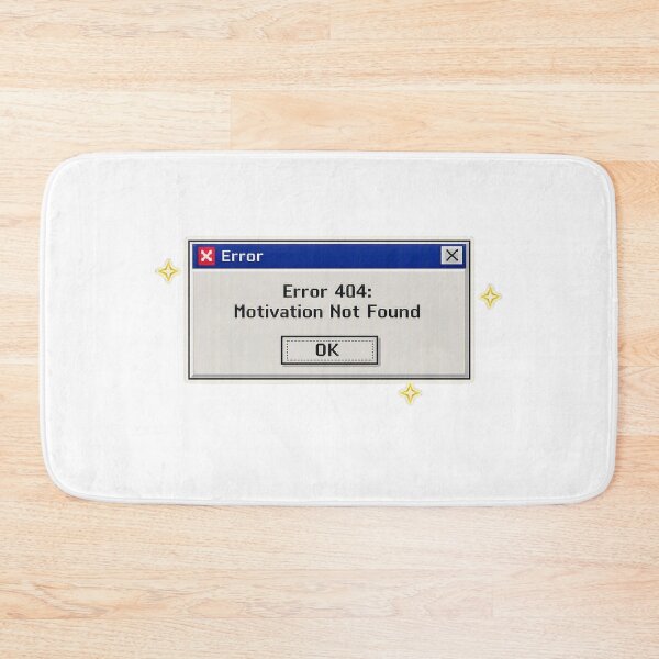 Item preview, Error 404 Motivation Not Found Retro Computer Mental Health designed and sold by Timeless Junction.