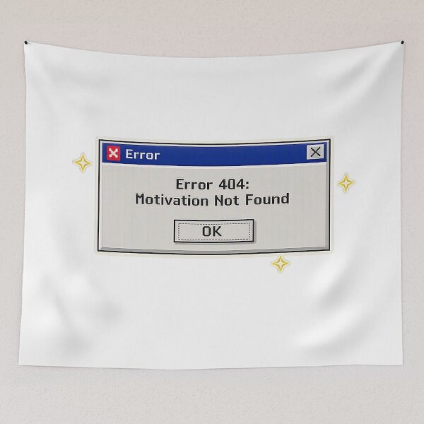 Item preview, Error 404 Motivation Not Found Retro Computer Mental Health designed and sold by Timeless Junction.