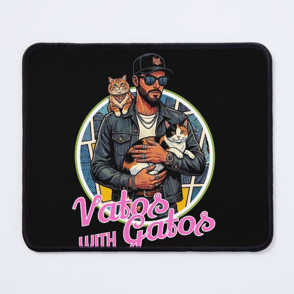 Item preview, Vatos With Gatos Cat Dad Retro Pop Art Graphic designed and sold by RahniNM.