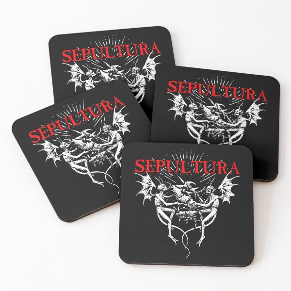 Item preview, Red Typography Silhouette Nu Metal Music Group designed and sold by JennieYarbrough.