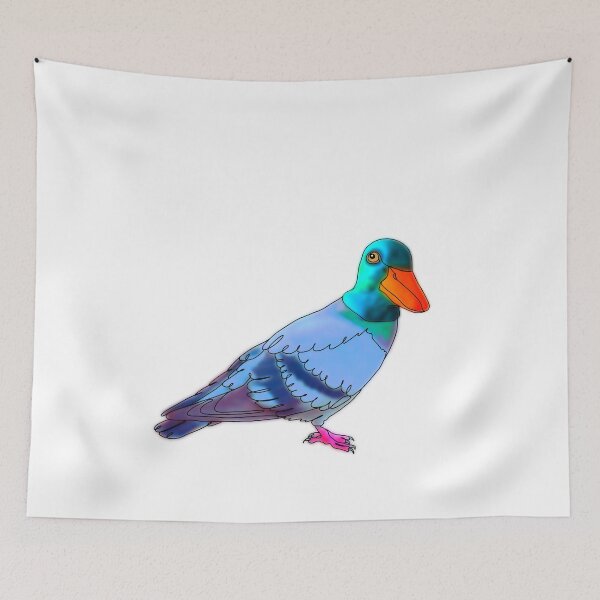 Item preview, Penny the pigeon in duck hat - animalzinhats  designed and sold by Ashley’sAnimalz.