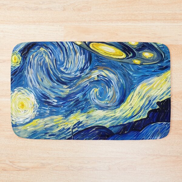Item preview, Cosmic Night Journey Retro UFO Over a Starry Village designed and sold by AbernathyZella.