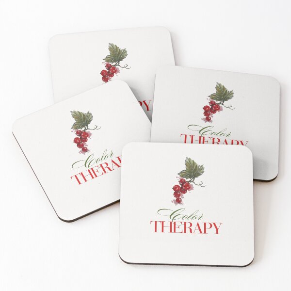 Item preview, Color Therapy – Red Currant Botanical Watercolor Typography designed and sold by Harsha Pinjani.