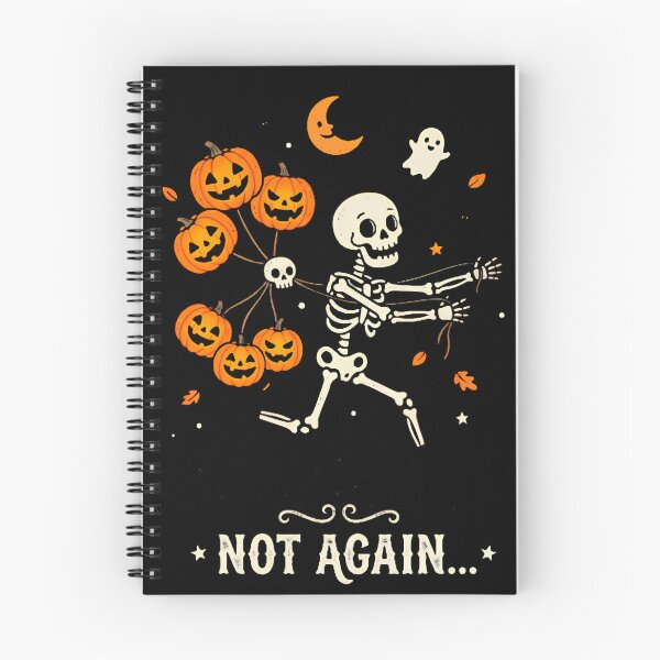 Item preview, Not Again Skeleton Pumpkin Balloons Funny Halloween Design designed and sold by w66aboo.