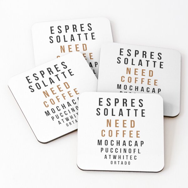 Item preview, Need coffee eye test coffee lover art | espresso version designed and sold by QuillPrints.