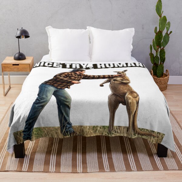 Item preview, Nice Try, Human! – Funny Kangaroo Boxing Meme designed and sold by YOFANTZ!.