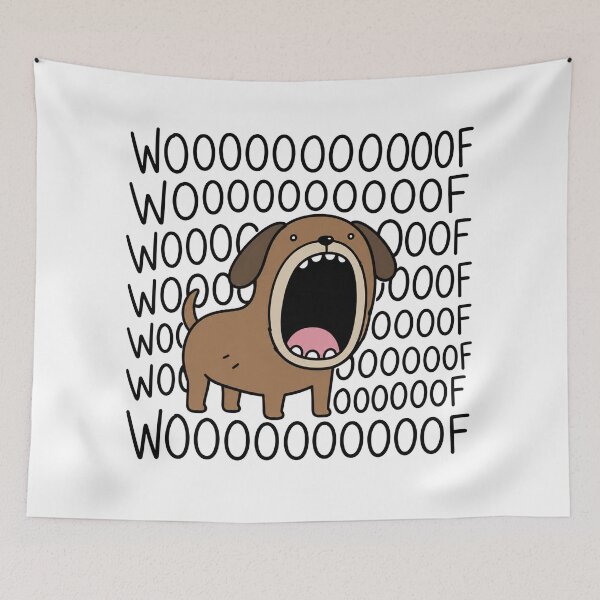 Item preview, Woof Funny Dog Screaming Reaction Meme designed and sold by MonkiFlipp.