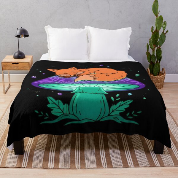 Item preview, Cute Sleeping Fox on Magic Mushroom Fantasy Art designed and sold by DailySparks.