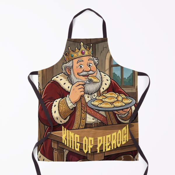 Item preview, King of Pierogi Funny Polish Food Cartoon designed and sold by Marcin Dabski.