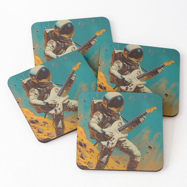 Item preview, Astronaut Rocking on a Distant Planet Cosmic Guitarist designed and sold by AbernathyZella.