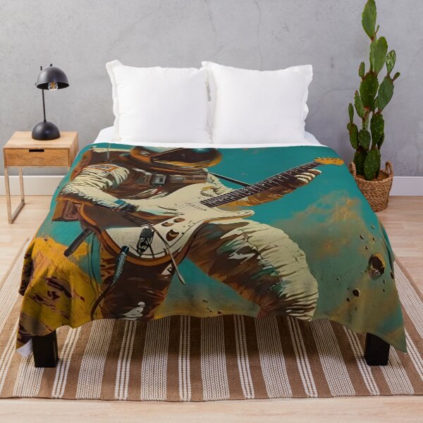 Item preview, Astronaut Rocking on a Distant Planet Cosmic Guitarist designed and sold by AbernathyZella.