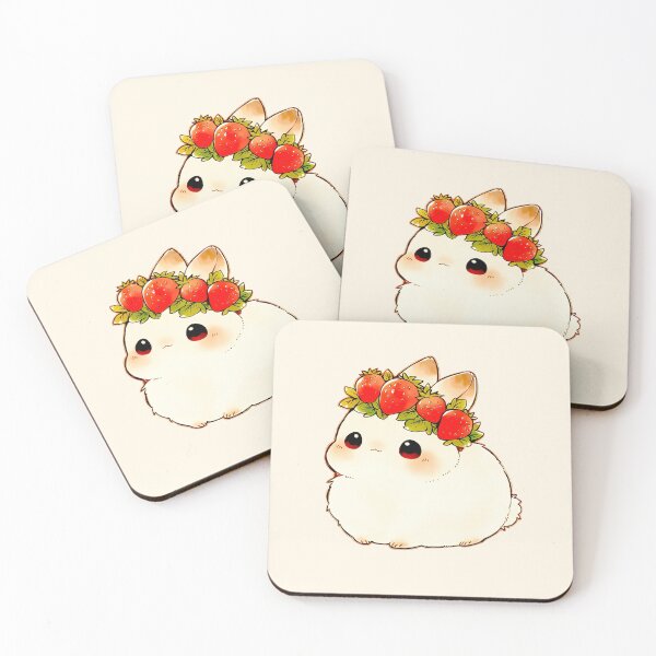 Item preview, Strawberry Bunny Flower Crown Kawaii Rabbit designed and sold by jianina-alondra.