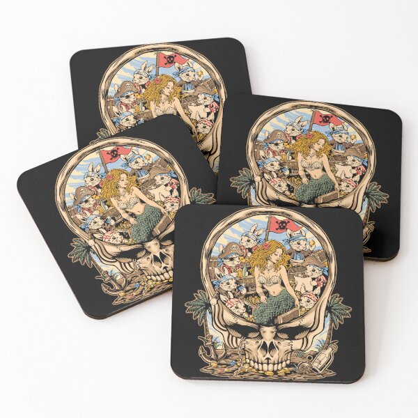 Item preview, Mermaid and Pirate Skull Treasure designed and sold by phsycartwork.
