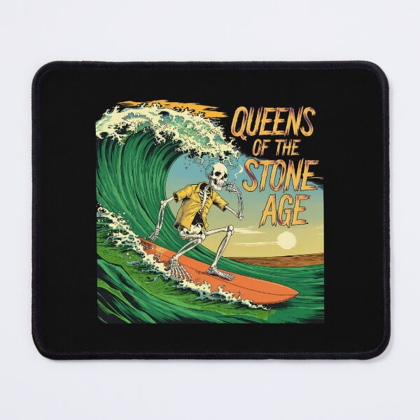 Item preview, QUEENS OF THE STONE AGE SURFING SKELETON -9 designed and sold by CuteBots.