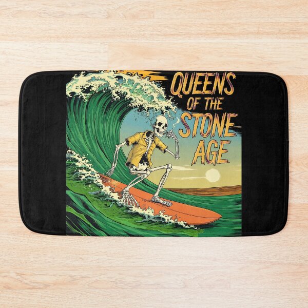 Item preview, QUEENS OF THE STONE AGE SURFING SKELETON -9 designed and sold by CuteBots.