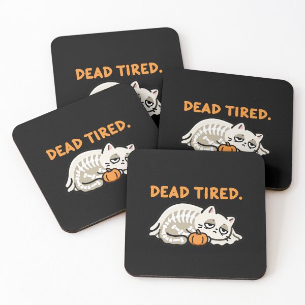 Item preview, Dead Tired Cat Halloween T-shirt. designed and sold by Nuttajak.