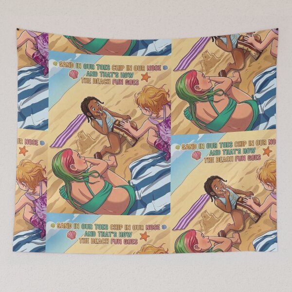 Item preview, Sand in Our Toes, Chip in Our Nose – Beach Day Fun designed and sold by OutlanderDesigns.