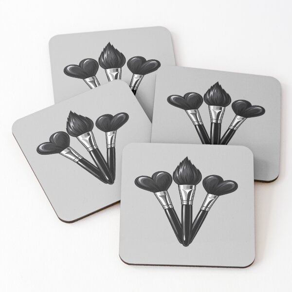 Item preview, Black Heart Makeup Brushes designed and sold by Hari Arts.