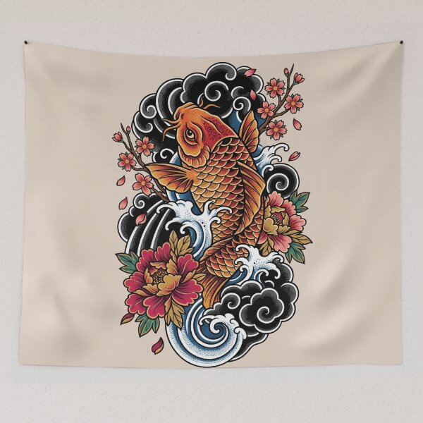 Item preview, Koi Fish Pond Tattoo designed and sold by Tnerv.