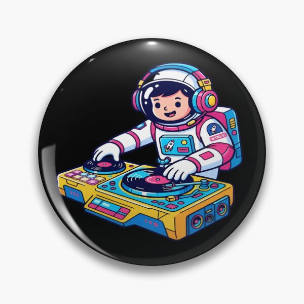 Item preview, DJ Astronaut Space Music Cute DJing Graphic Art designed and sold by DailySparks.