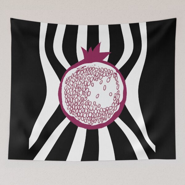 Item preview, Modern Pomegranate Rosh Hashanah Art Abstract Stripes Shana Tova designed and sold by photossmirnov.