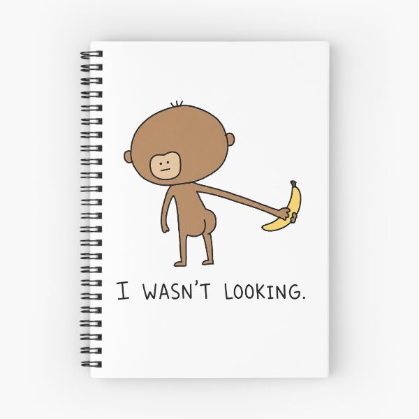 Item preview, Funny Monkey Banana Meme I Wasn't Looking designed and sold by MonkiFlipp.