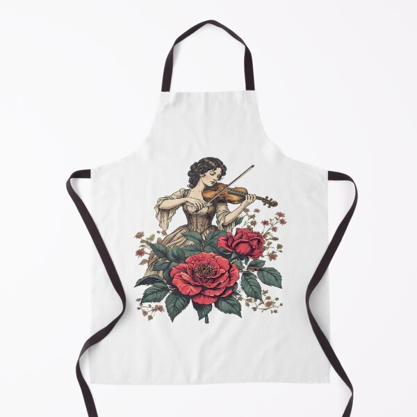Item preview, Violinist Among Roses – Vintage Violin Music designed and sold by Art-Arcade6.