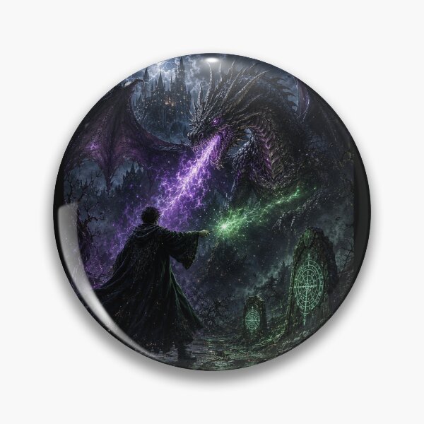 Artikelvorschau, Dunkle Magie, Drachenkampf – Fantasy-Zaubererkunst entworfen und verkauft von Lumvero.