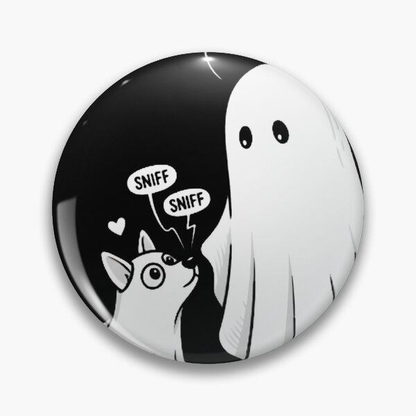 Item preview, Boo-P Funny Halloween Ghost Dog Booping Nose Design designed and sold by w66aboo.