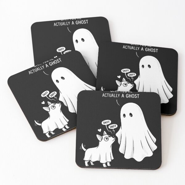 Item preview, Boo-P Funny Halloween Ghost Dog Booping Nose Design designed and sold by w66aboo.
