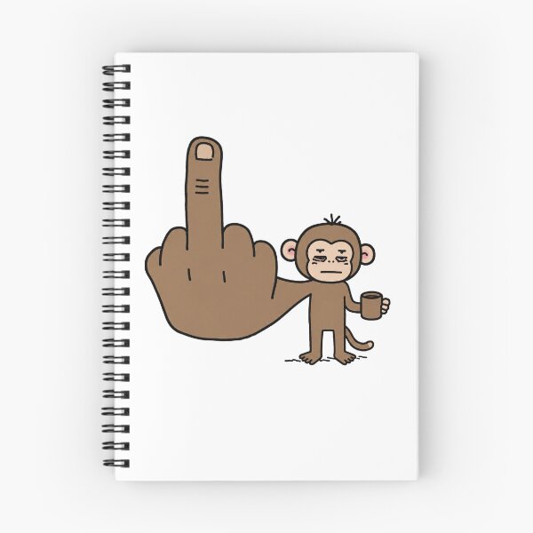Item preview, Funny Monkey Coffee Middle Finger Meme designed and sold by MonkiFlipp.