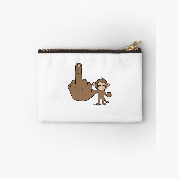 Item preview, Funny Monkey Coffee Middle Finger Meme designed and sold by MonkiFlipp.